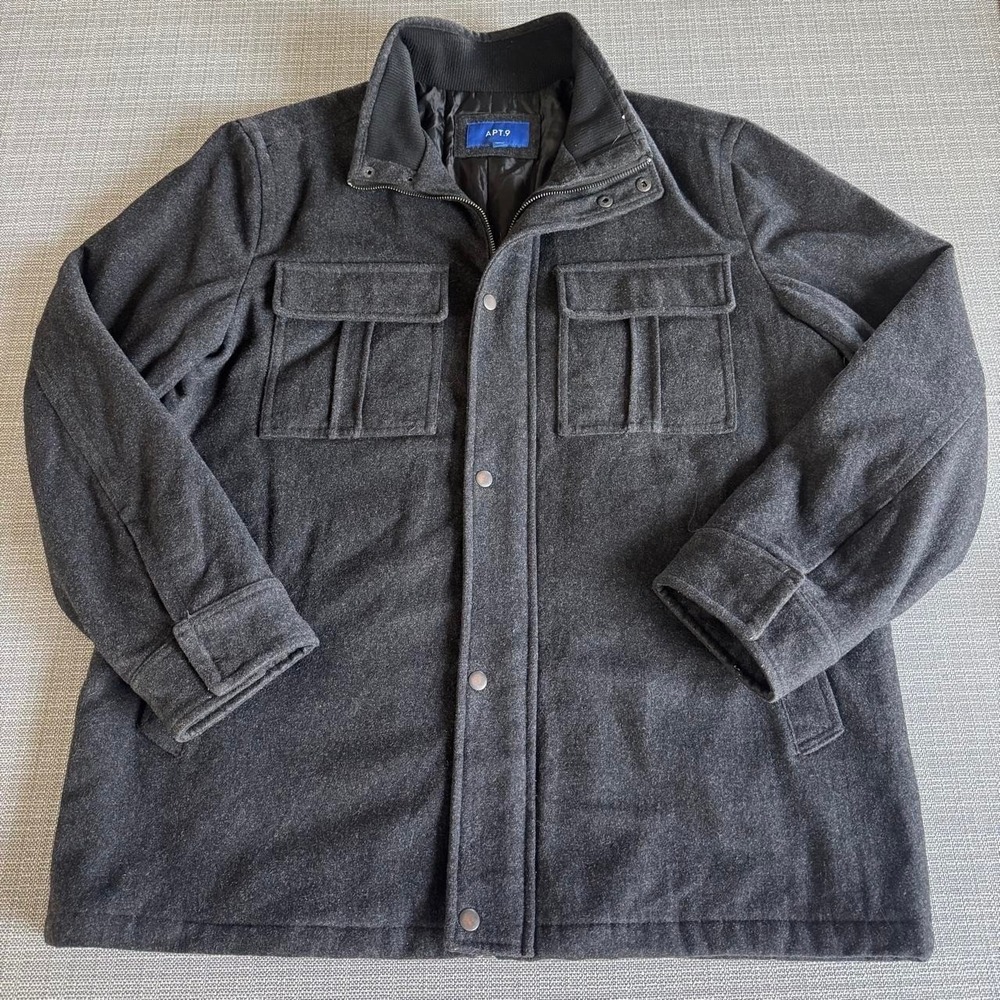Apt. 9 Gray Wool Blend Jacket Mens size L